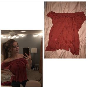 Off-the-shoulder shirt
